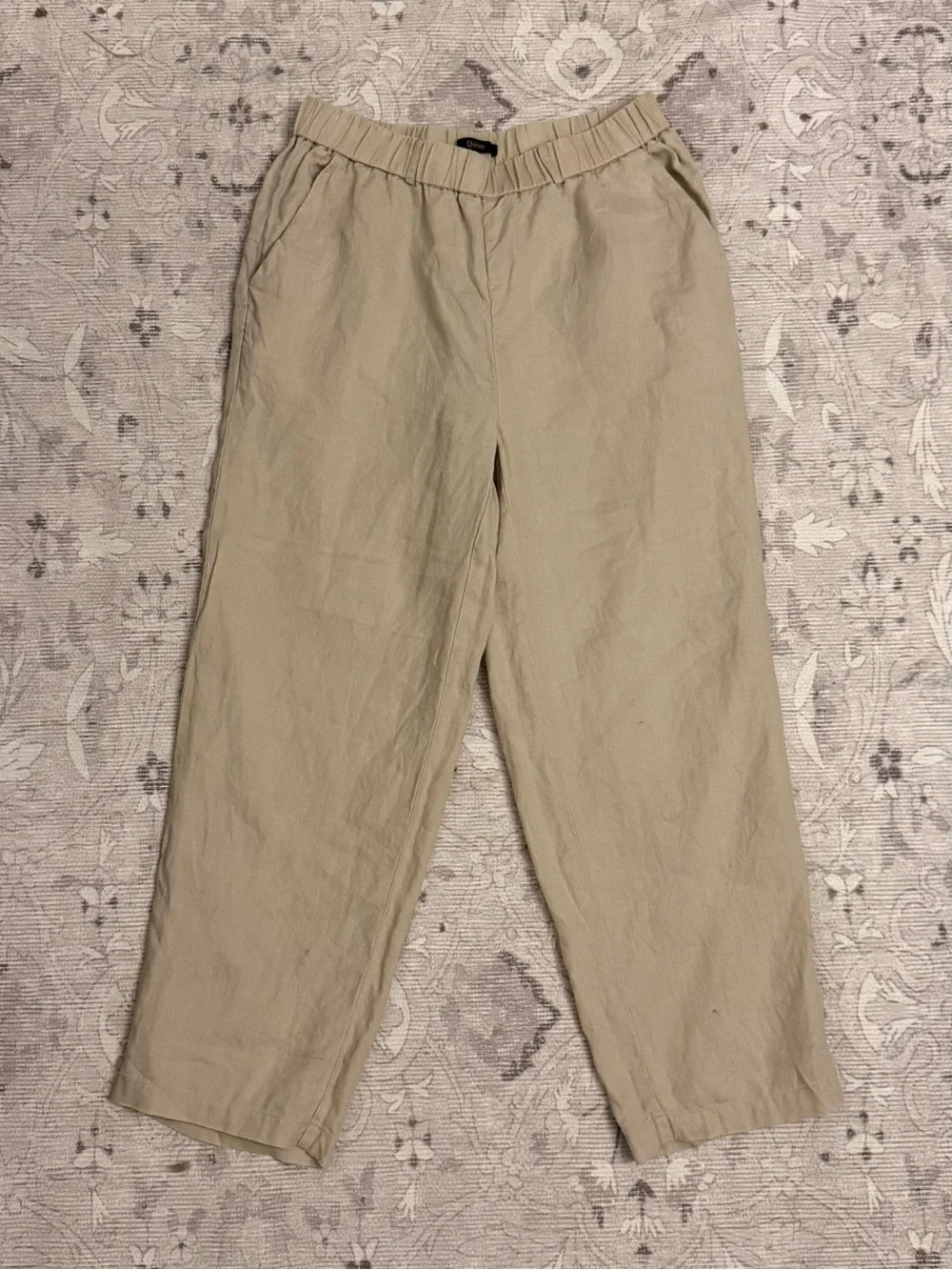 Women’s 100% European Linen Pants - Tan